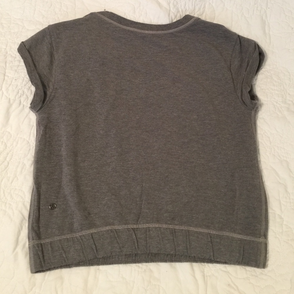 Lululemon Roll Up Crop Top Grey 2 - Picture 2 of 9